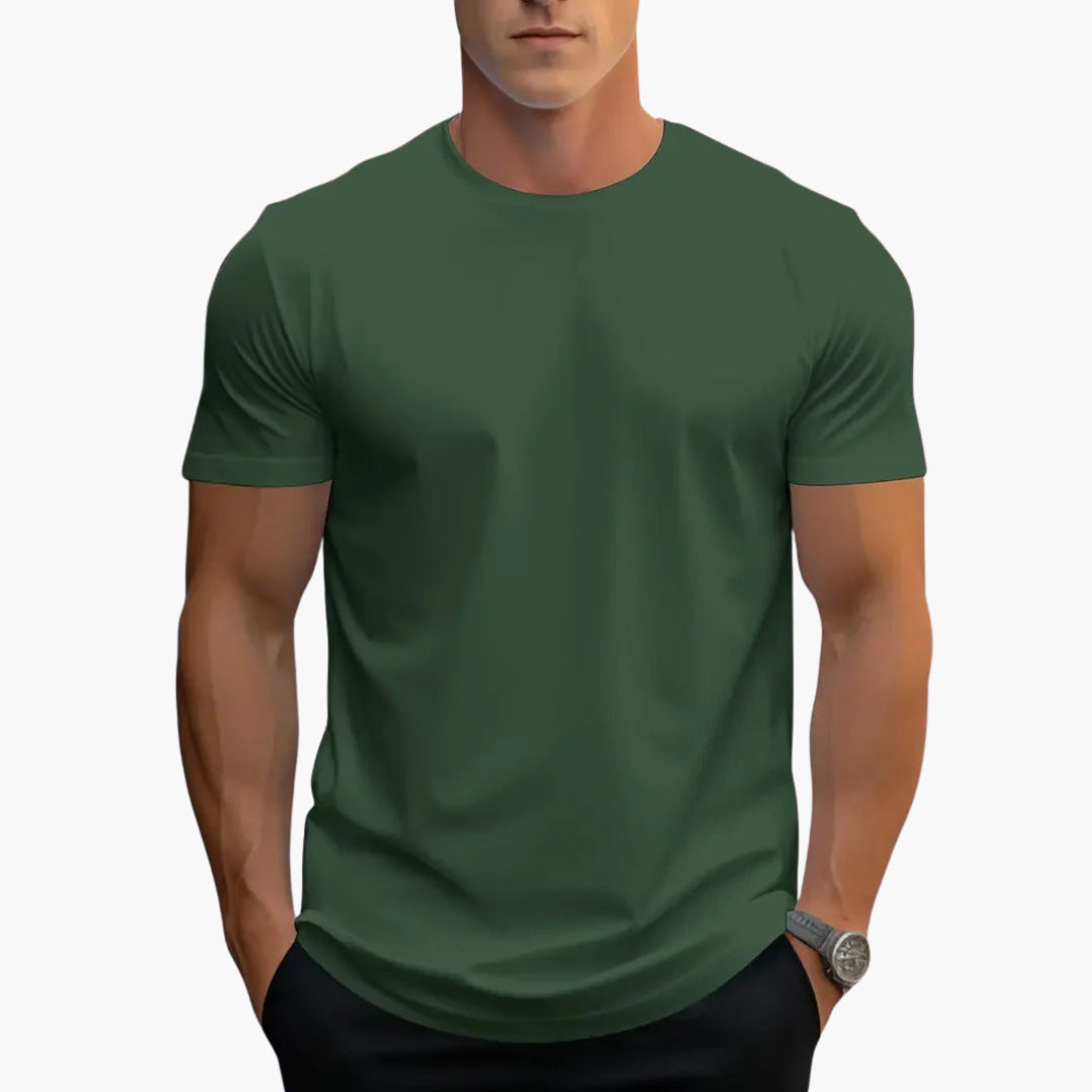 Męski t-shirt Montarello z krótkim rękawem i okrągłym dekoltem