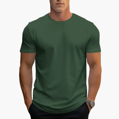 Męski t-shirt Montarello z krótkim rękawem i okrągłym dekoltem