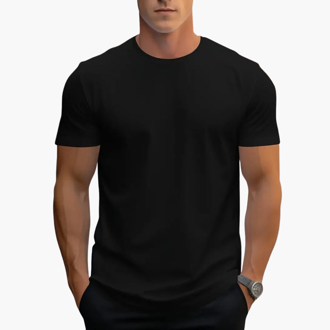 Męski t-shirt Montarello z krótkim rękawem i okrągłym dekoltem