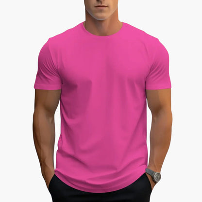 Męski t-shirt Montarello z krótkim rękawem i okrągłym dekoltem