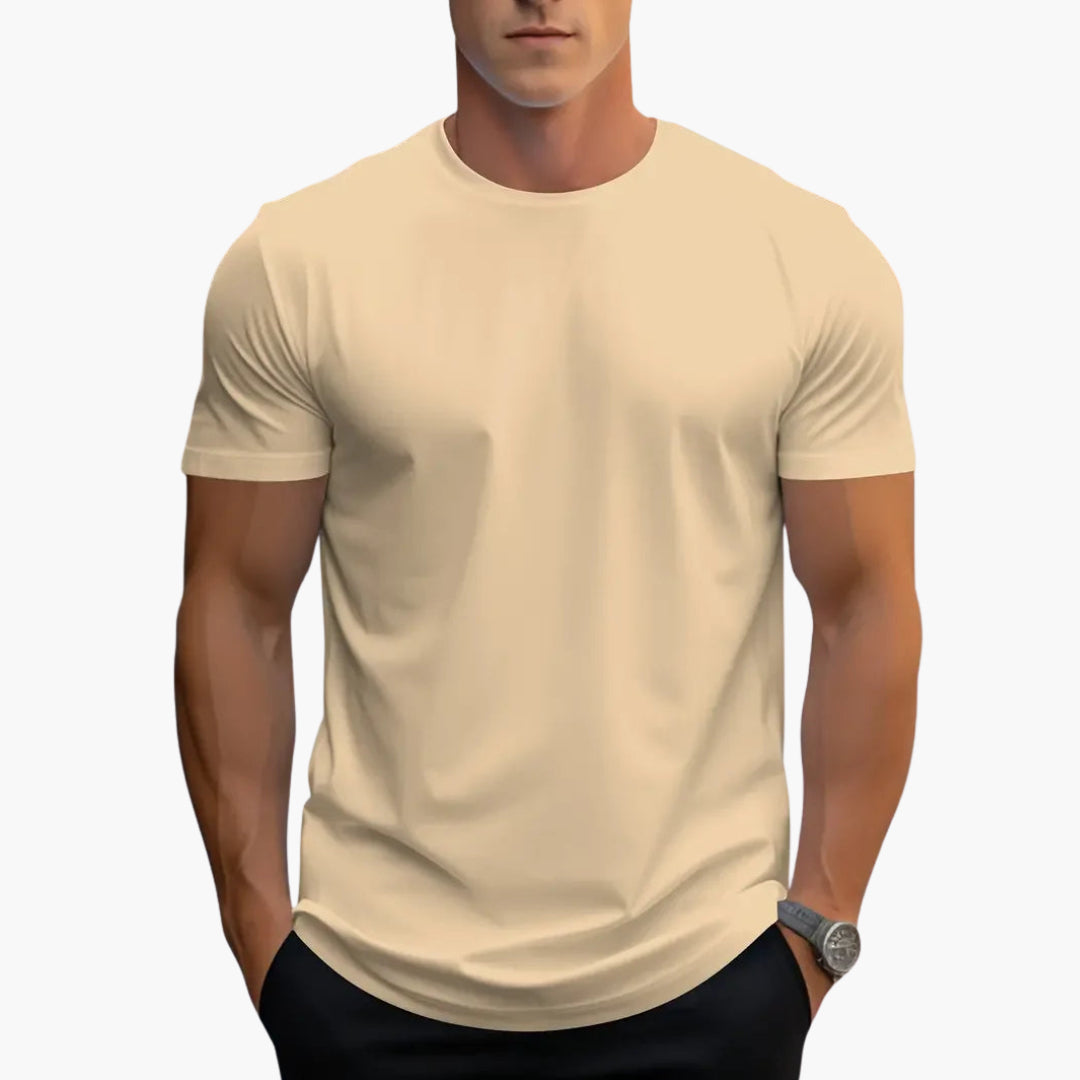 Męski t-shirt Montarello z krótkim rękawem i okrągłym dekoltem