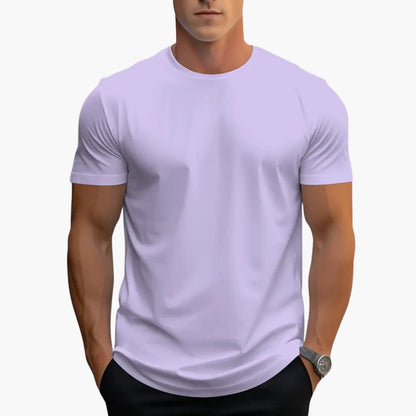 Męski t-shirt Montarello z krótkim rękawem i okrągłym dekoltem