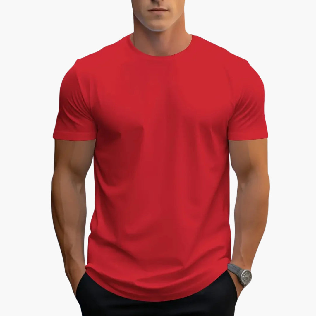 Męski t-shirt Montarello z krótkim rękawem i okrągłym dekoltem