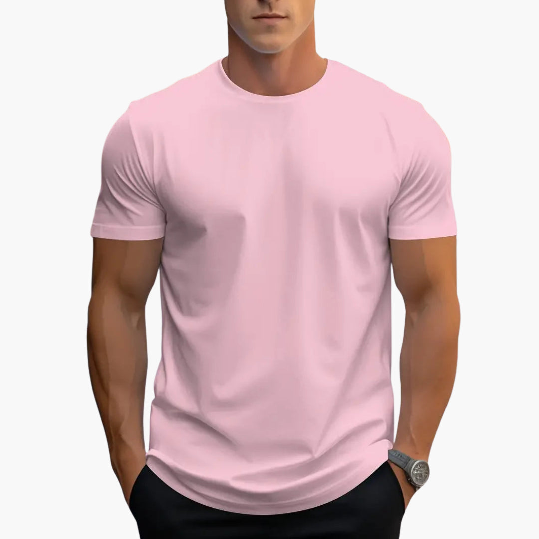 Męski t-shirt Montarello z krótkim rękawem i okrągłym dekoltem
