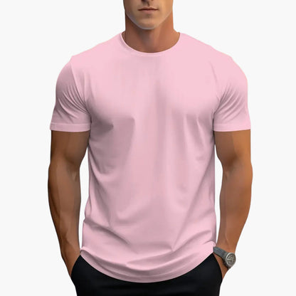Męski t-shirt Montarello z krótkim rękawem i okrągłym dekoltem