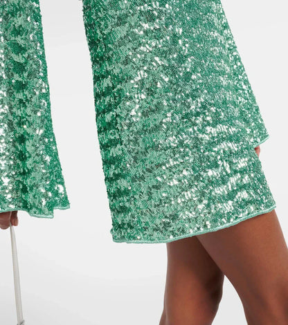 Montarello Sequin V-Neck Women's Mini Dress