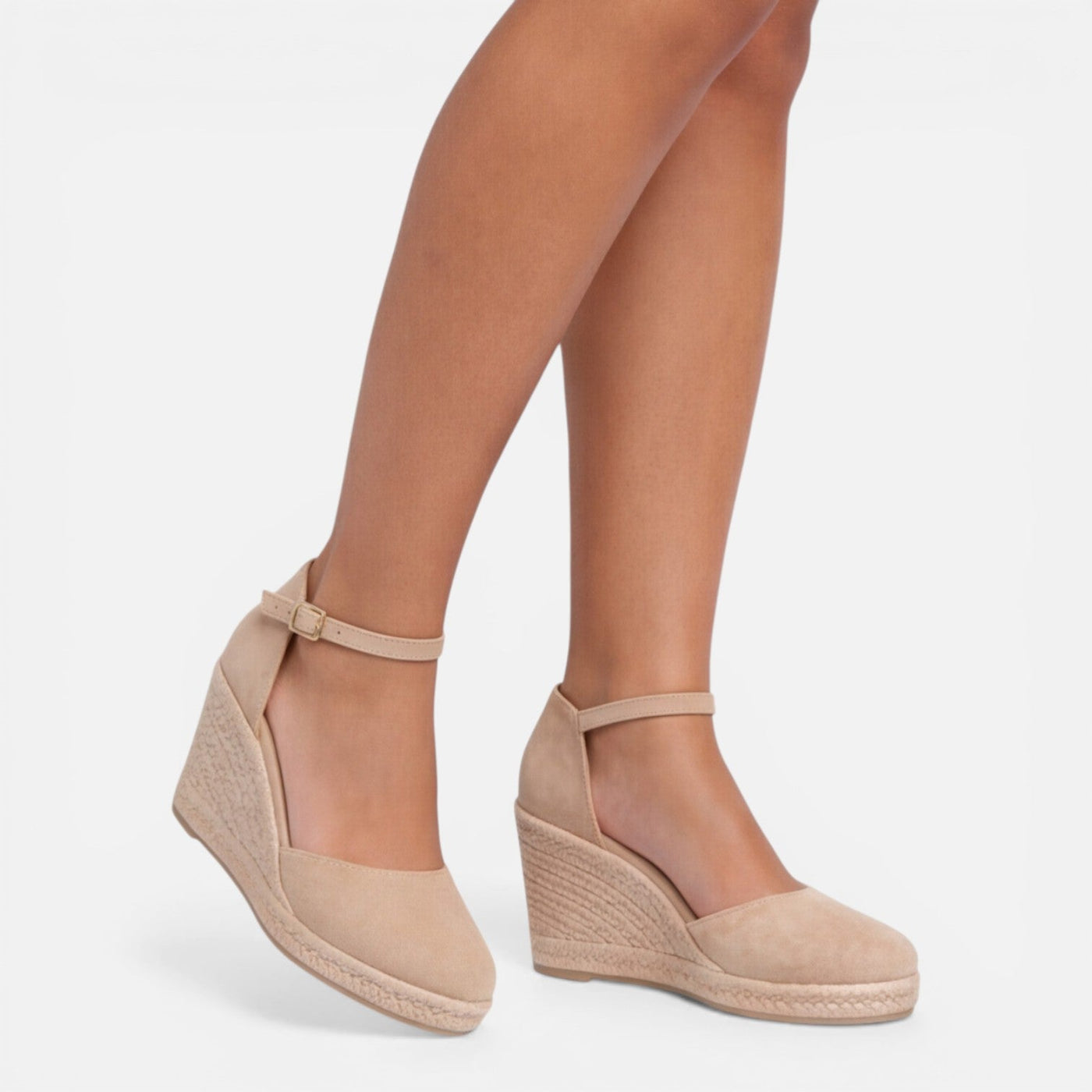 Montarello Women's Closed-Toe Jute Wedge Ankle Strap Espadrille Sandals