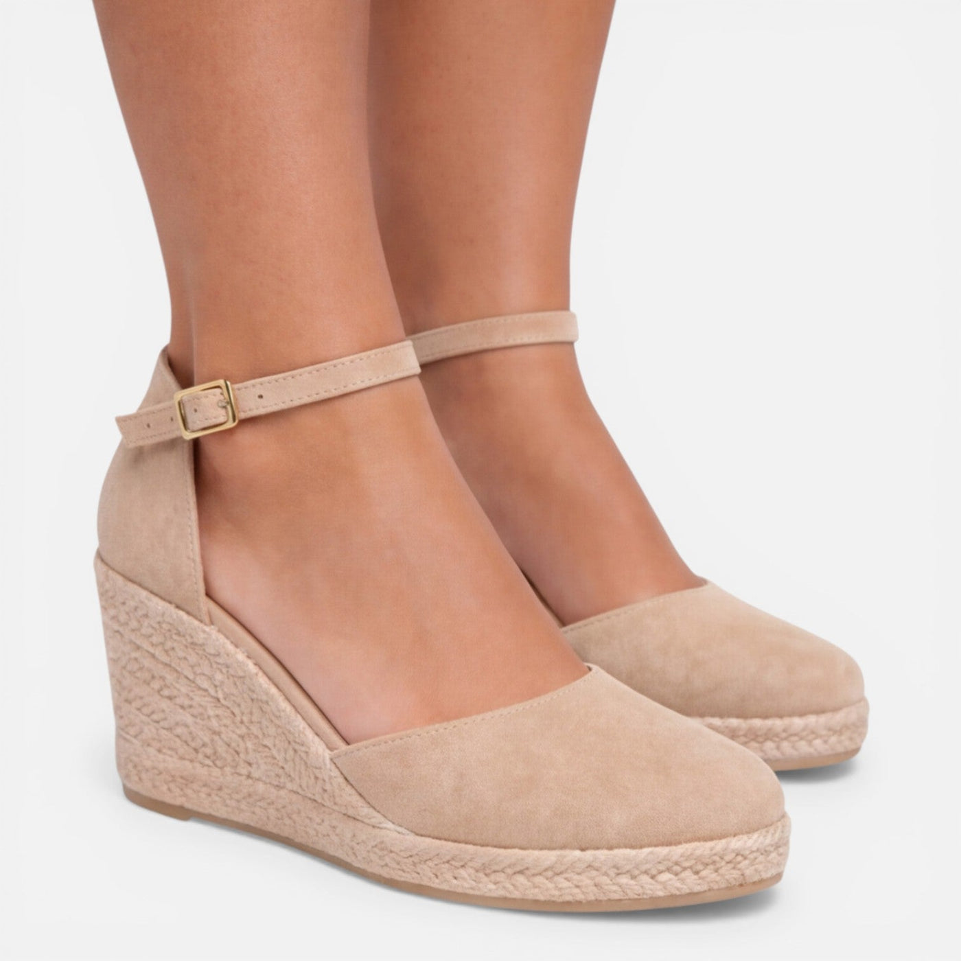 Montarello Women's Closed-Toe Jute Wedge Ankle Strap Espadrille Sandals