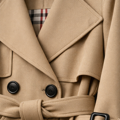 Montarello Women's Belted Trench Coat with Tailored Fit