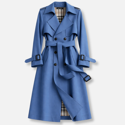Montarello Women's Belted Trench Coat with Tailored Fit