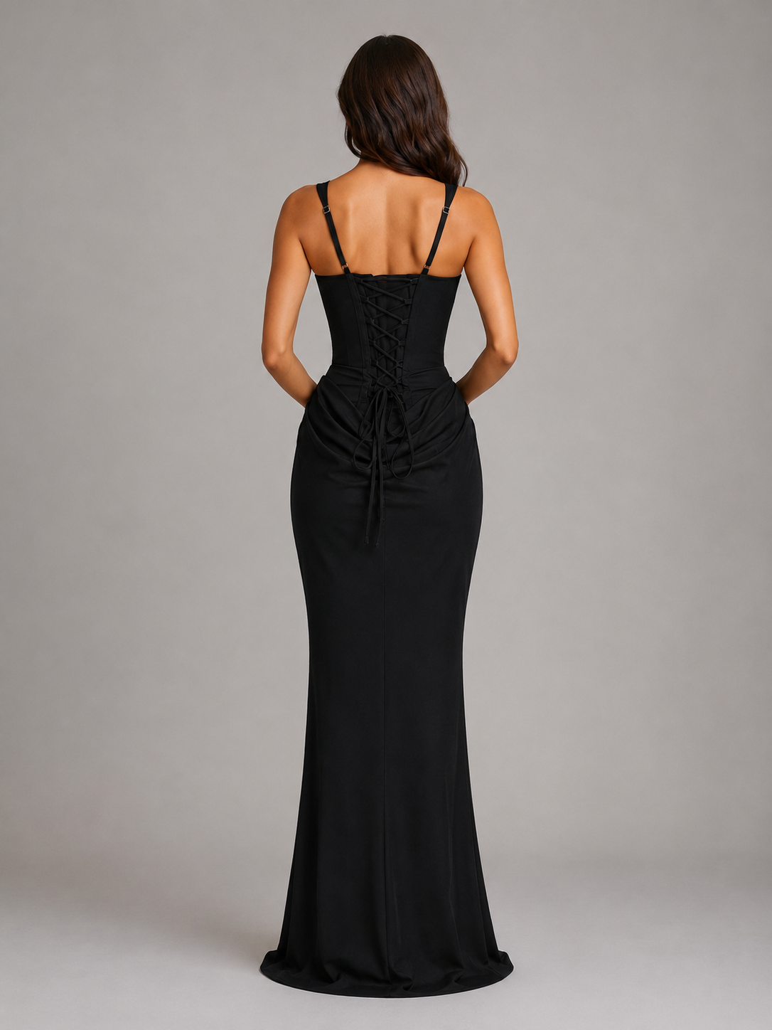 Montarello Women's Bodycon Draped Corset Maxi Dress – Wedding Guest Style