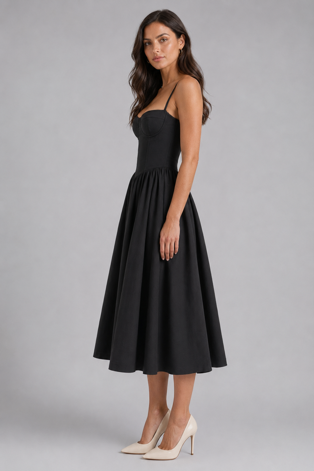Montarello Women's Floral Corset Midi Dress – Wedding Guest Style