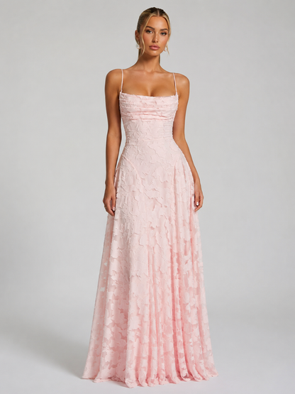 Montarello Women's Floral Lace Corset Maxi Wedding Guest Dress
