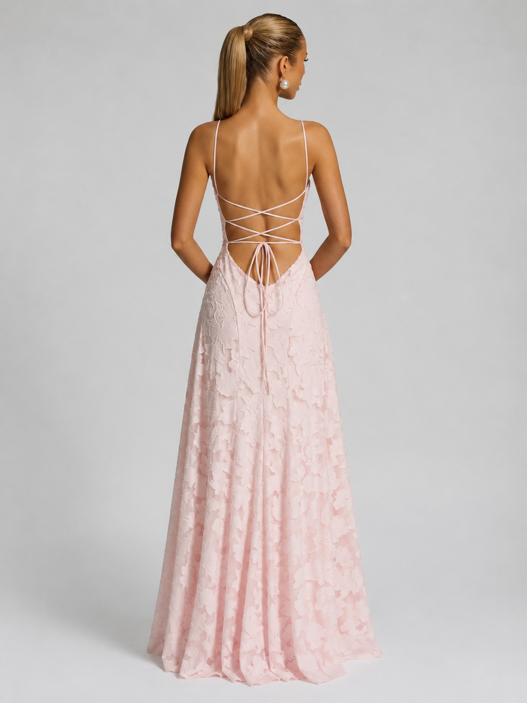 Montarello Women's Floral Lace Corset Maxi Wedding Guest Dress