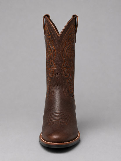 Montarello Women's Embroidered Western Leather-look Cowboy Boots
