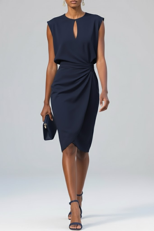 Montarello Women’s Keyhole Midi Cocktail Dress