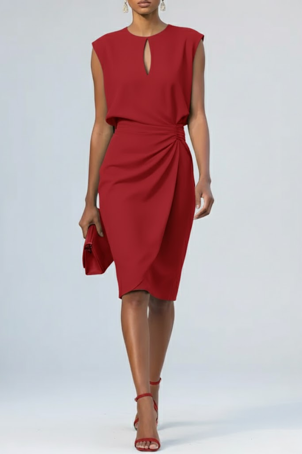 Montarello Women’s Keyhole Midi Cocktail Dress