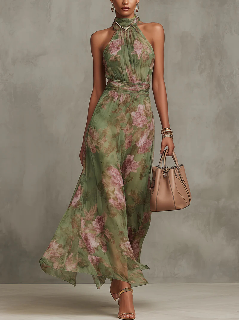 Montarello Women’s Halter Maxi Dress