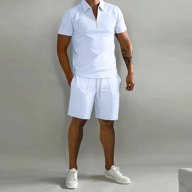 Montarello Polo Men's 2-Piece Shirt & Shorts Set