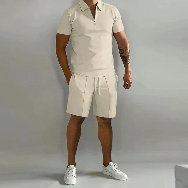 Montarello Polo Men's 2-Piece Shirt & Shorts Set