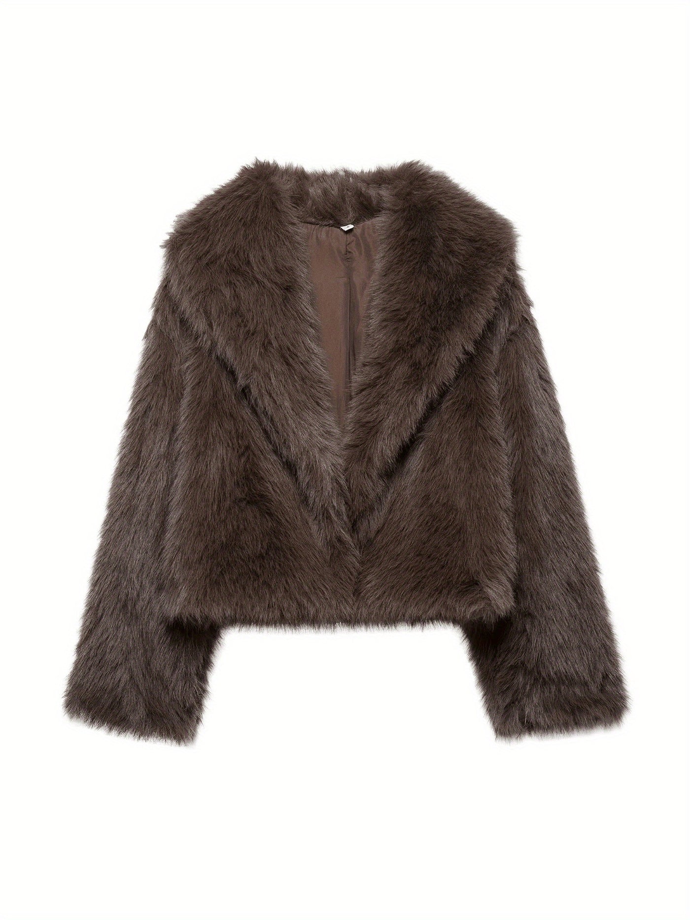 Montarello Women's Faux Fur Jacket Loose Fit Plush Lined