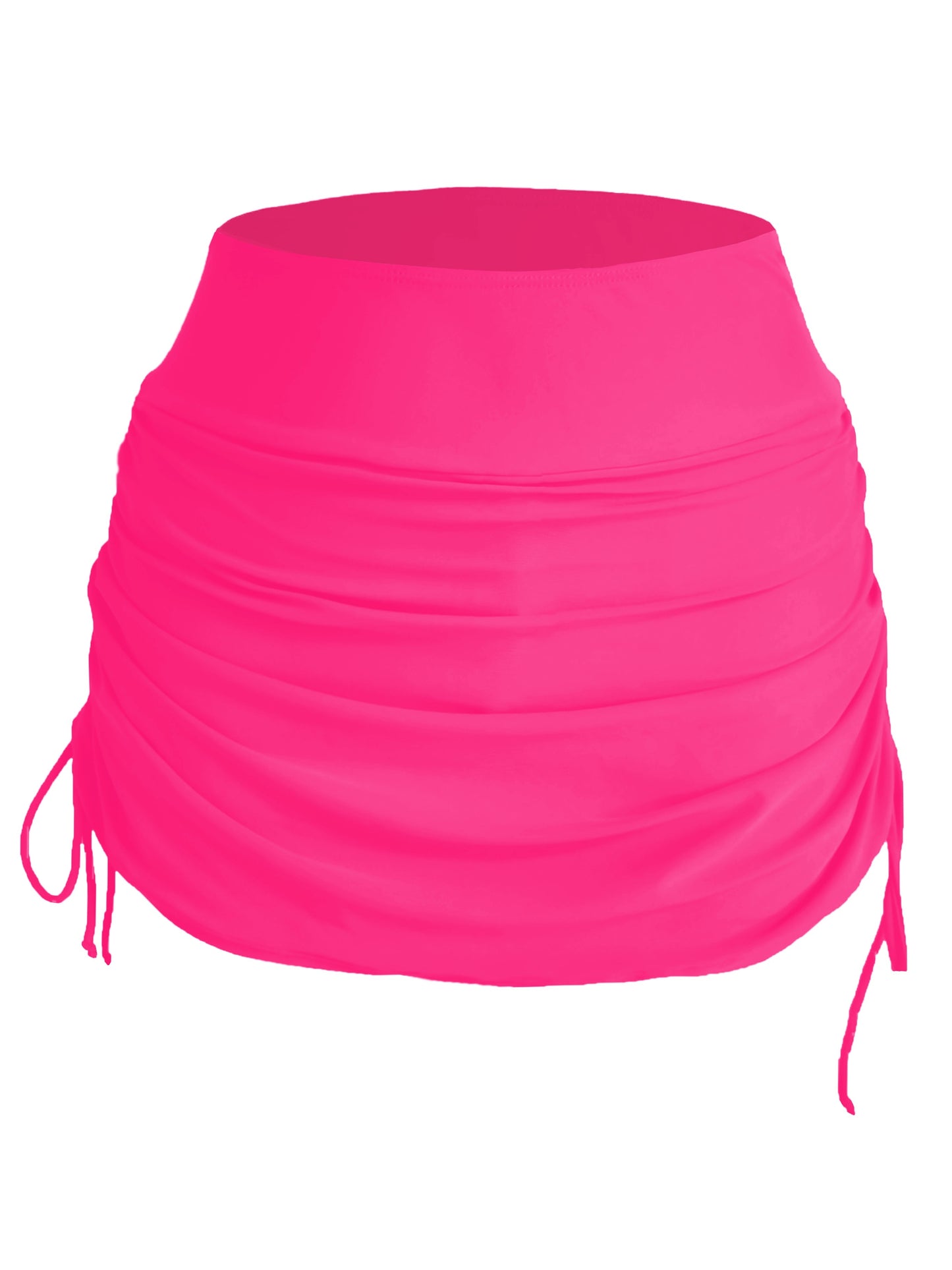 Montarello Women's High-Waisted Ruched Drawstring Swim Skirt