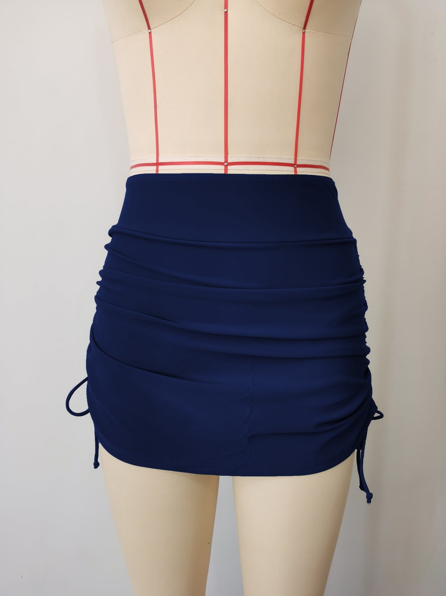 Montarello Women's High-Waisted Ruched Drawstring Swim Skirt