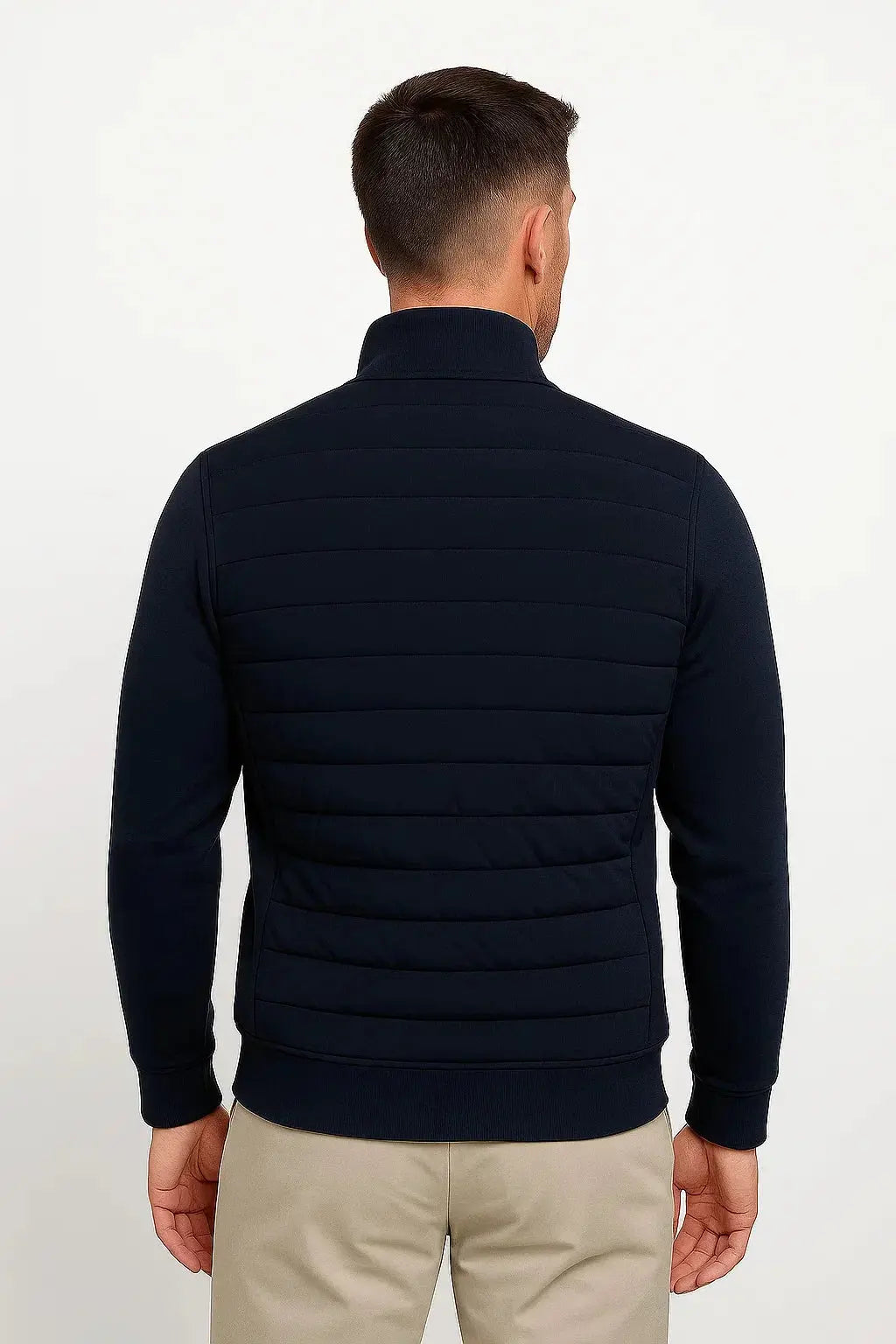 Montarello Men's Quilted Jacket Hybrid Knitted Sleeves