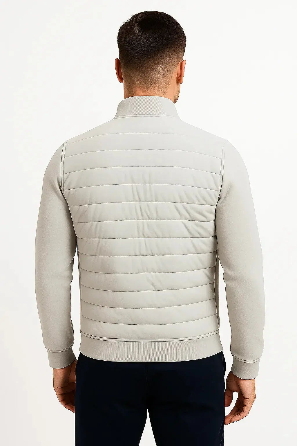 Montarello Men's Quilted Jacket Hybrid Knitted Sleeves