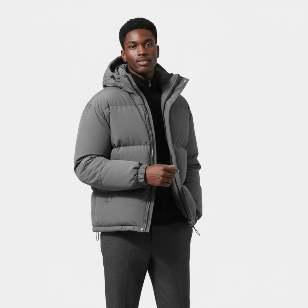 Montarello Men’s Quilted Puffer Winter Jacket