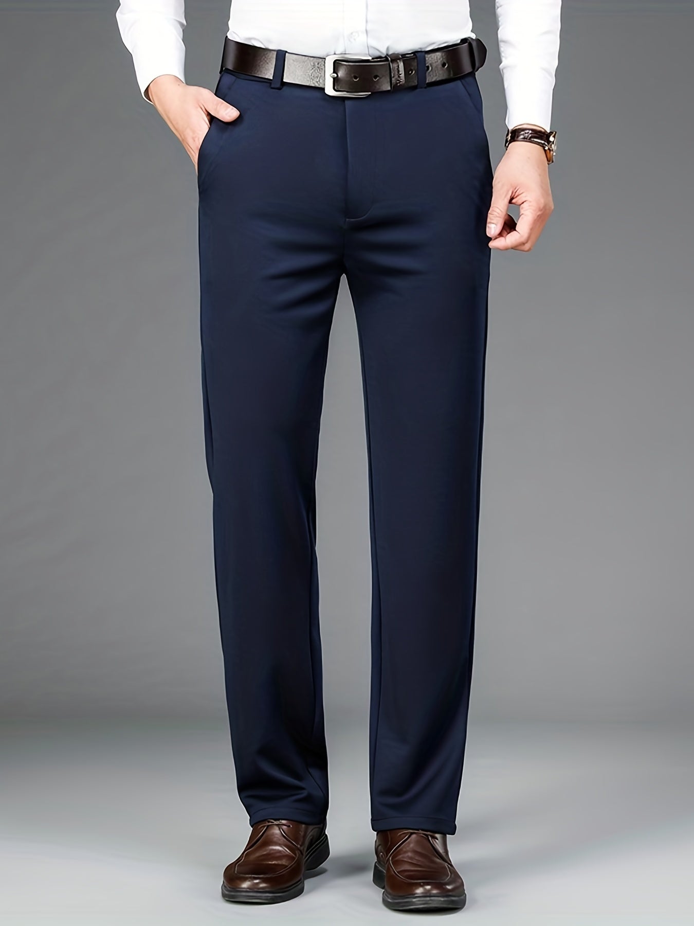 Montarello Men's Formal Trousers Straight Leg