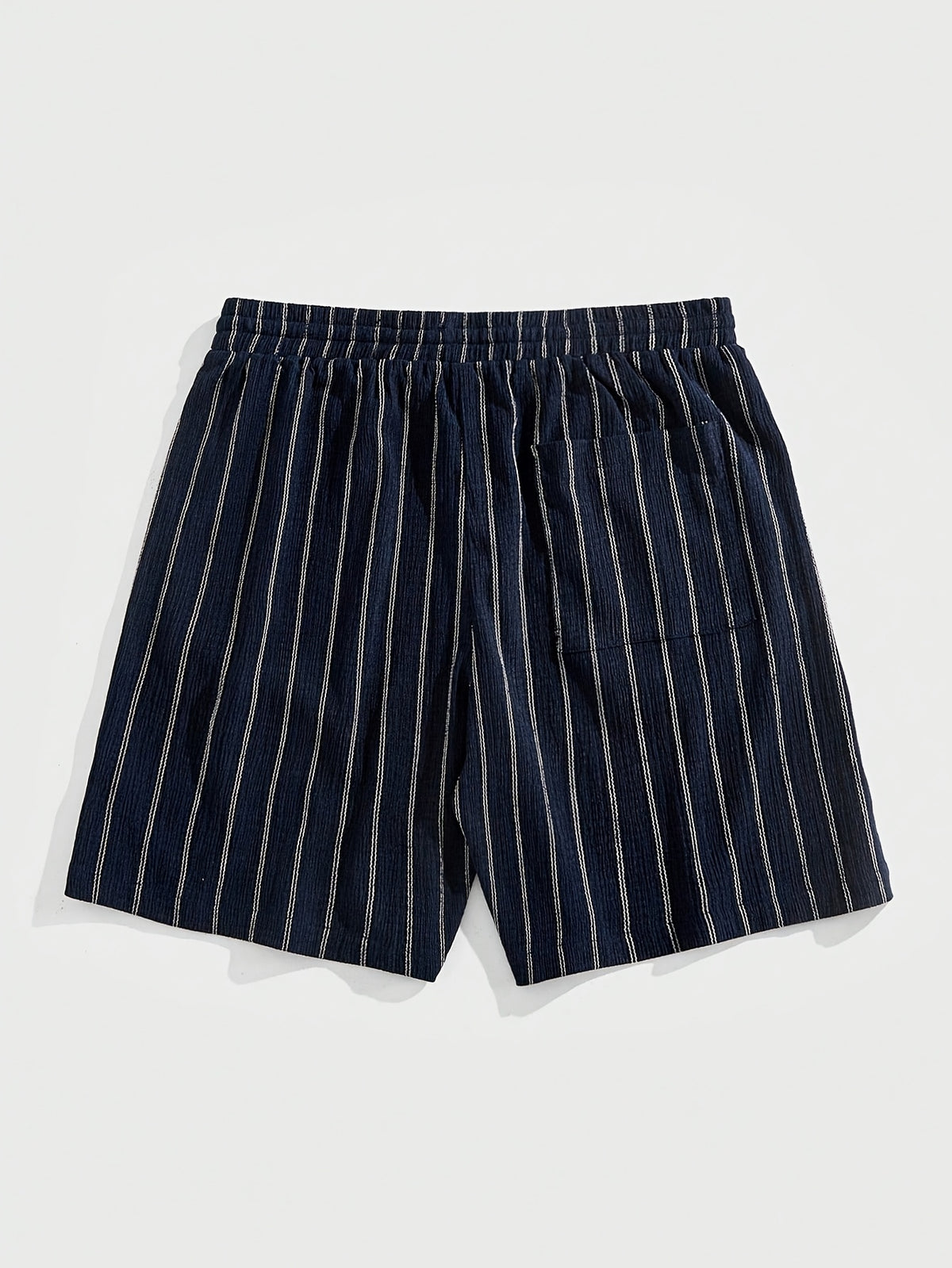 Montarello Men's Pinstripe Elasticated Drawstring Beach Shorts