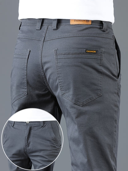 Montarello Men's Slim Fit Work Trousers with Straight Leg