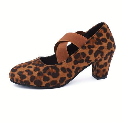 Montarello Cross Strap Women's Block Heel Pumps