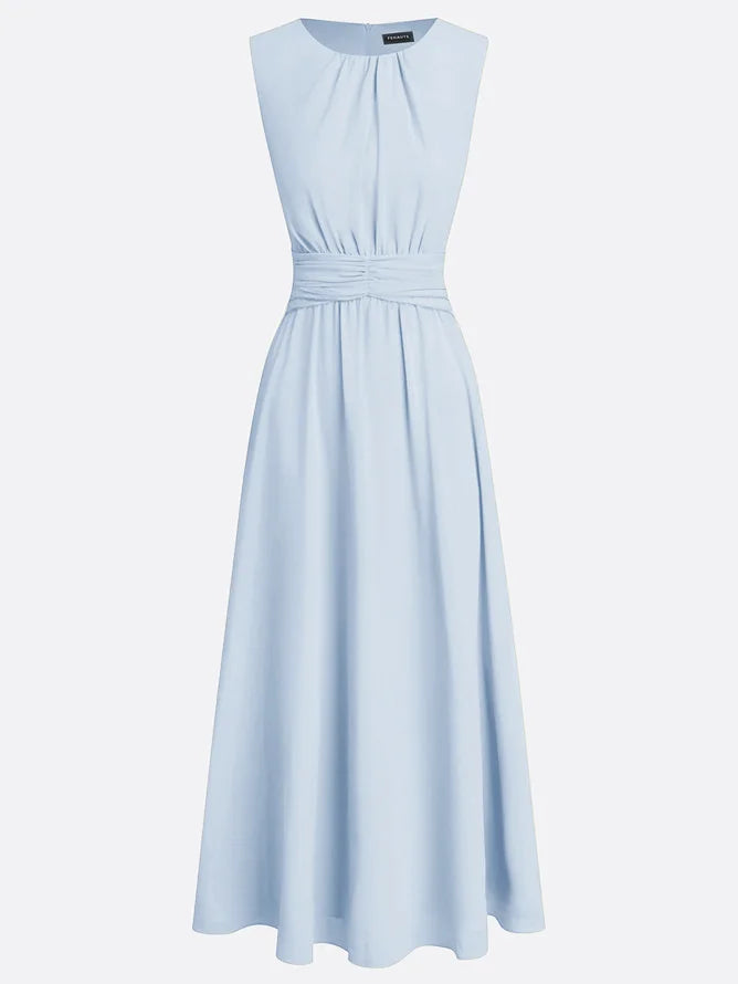 Montarello Women's Chiffon Sleeveless Maxi Dress A-Line