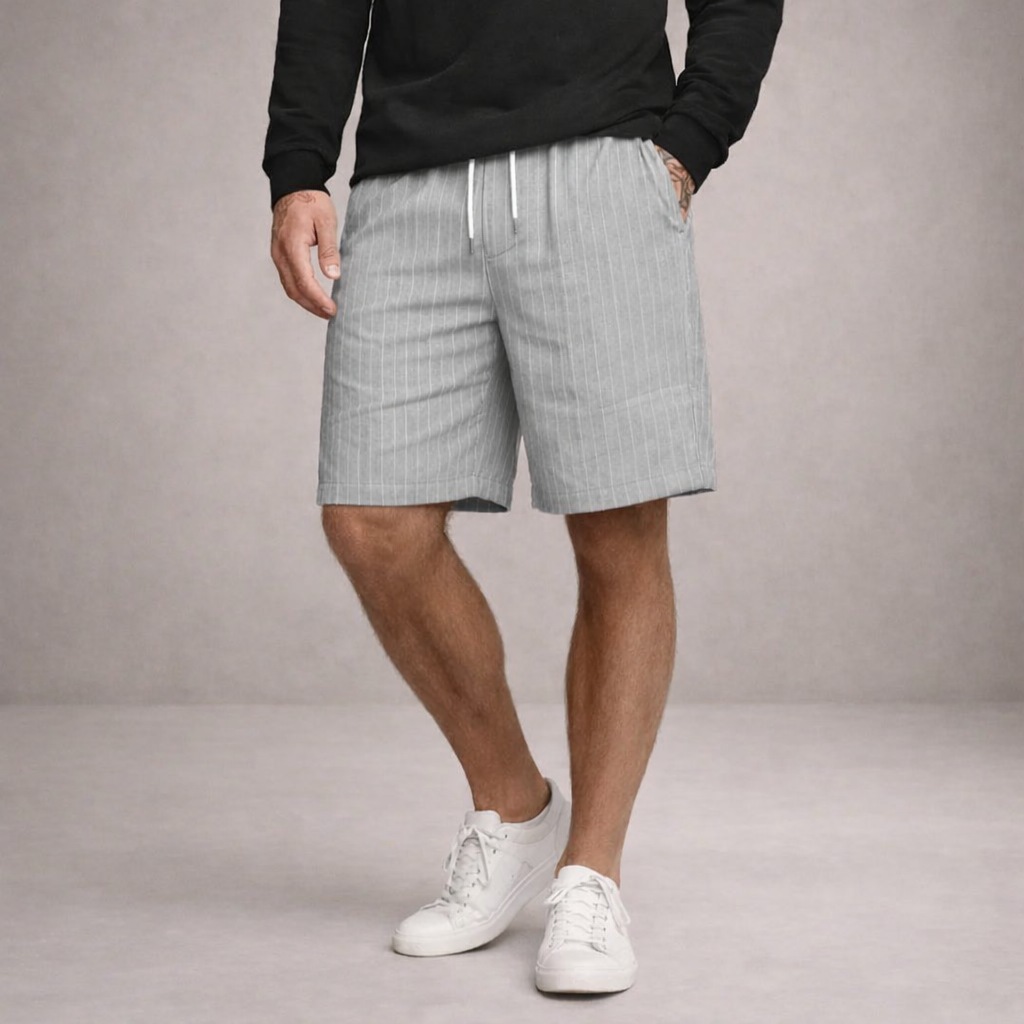 Shorts à cordon de serrage effet lin coupe régulière Montarello pour homme