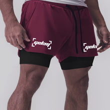 Montarello Men's 2-in-1 Compression Lined Gym Shorts with Zip Pocket