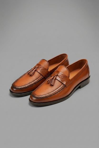 Montarello Men's Woven Tassel Slip-On Loafers