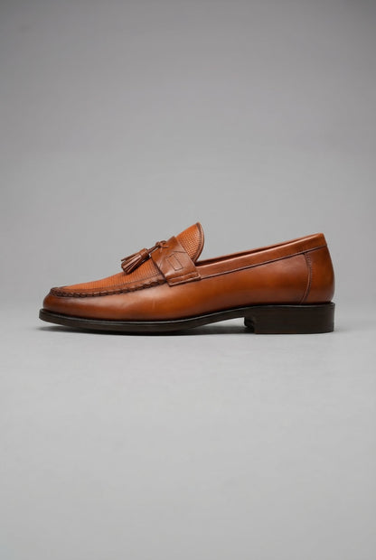 Montarello Men's Woven Tassel Slip-On Loafers