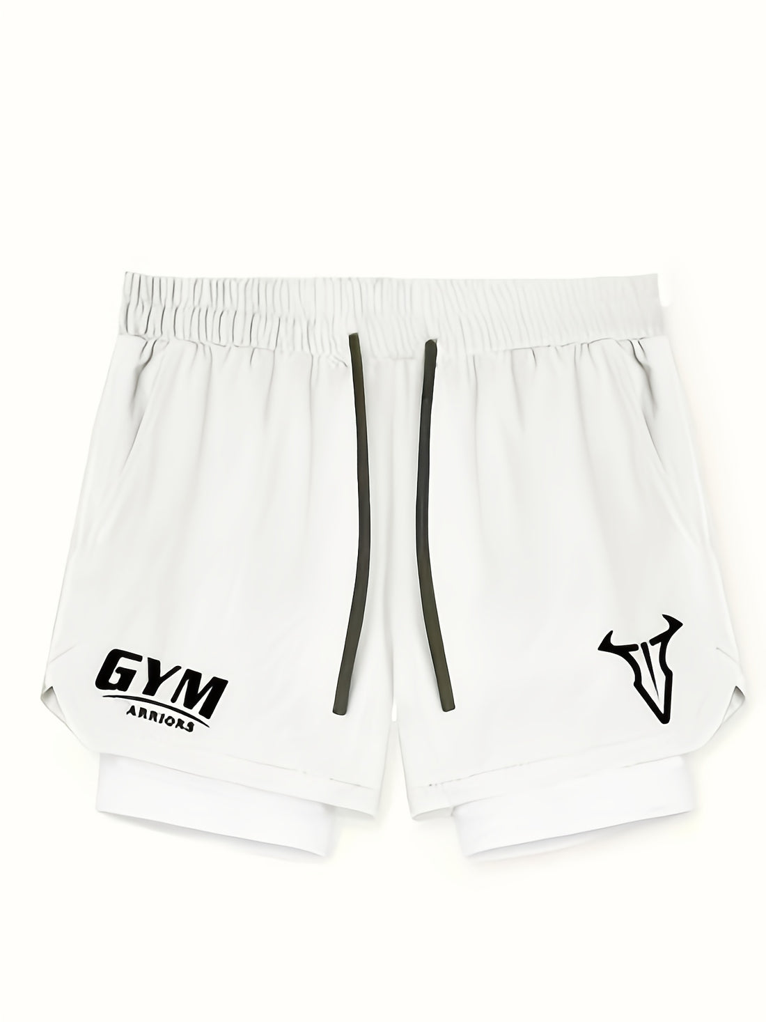 Montarello Men's 2-in-1 Compression Lined Gym Shorts with Zip Pocket