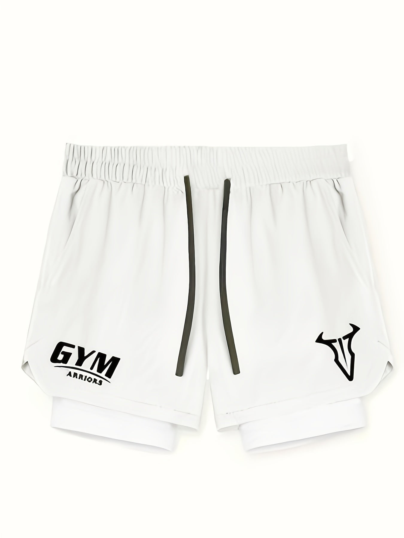 Montarello Men's 2-in-1 Compression Lined Gym Shorts with Zip Pocket
