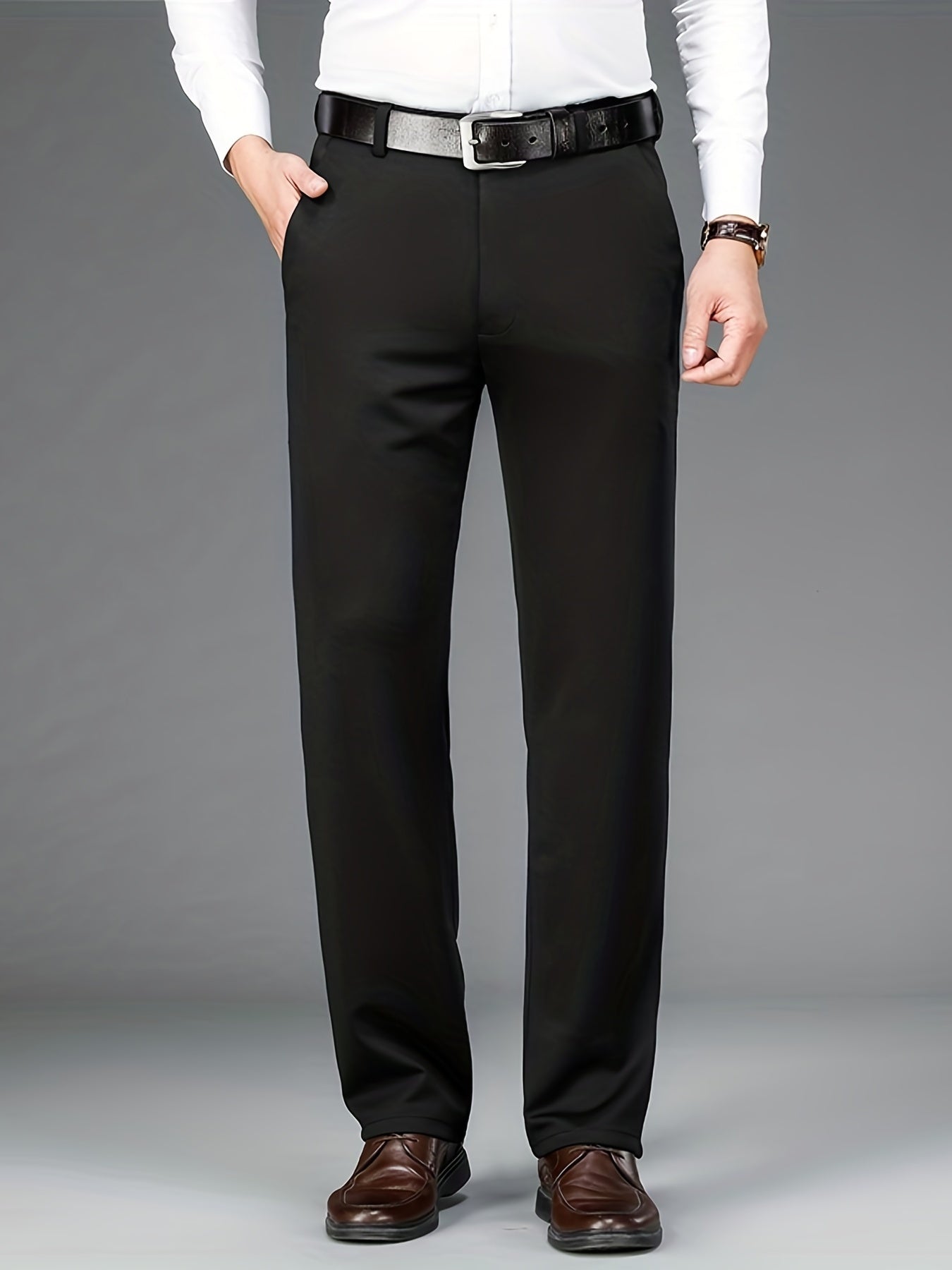 Montarello Men's Formal Trousers Straight Leg