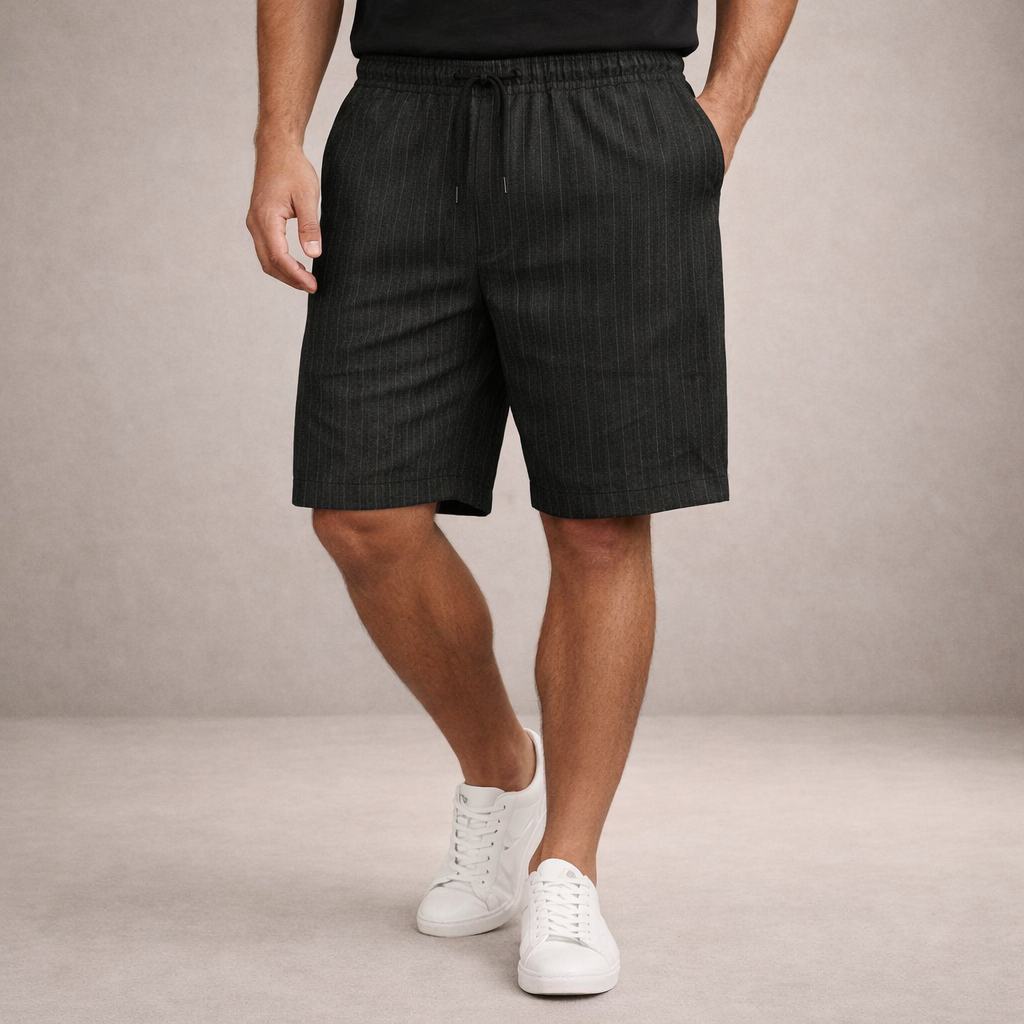 Shorts à cordon de serrage effet lin coupe régulière Montarello pour homme