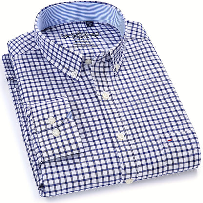 Montarello Men's Oxford Cotton Long-Sleeve Shirt