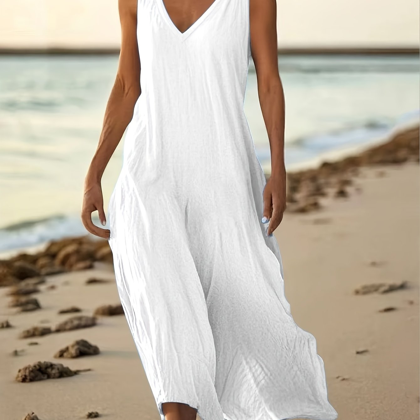Montarello V-Neck Sleeveless Maxi Dress Women's