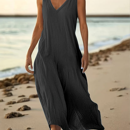 Montarello V-Neck Sleeveless Maxi Dress Women's