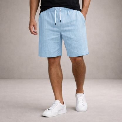 Shorts à cordon de serrage effet lin coupe régulière Montarello pour homme