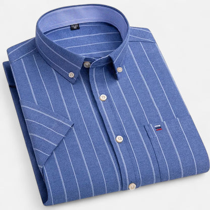 Montarello Oxford Cotton Short-Sleeve Shirt