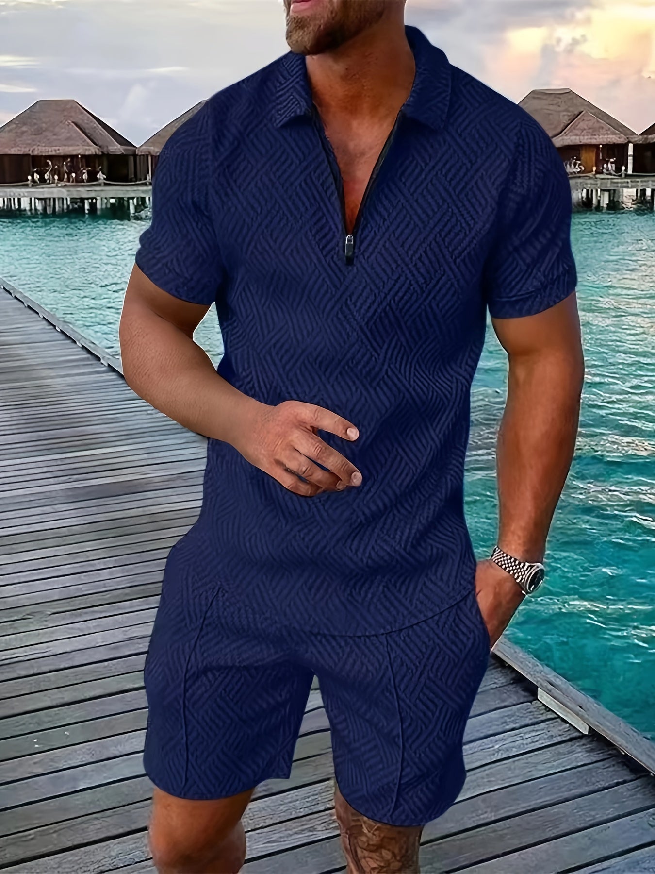 Montarello Men's Shirt & Shorts Set