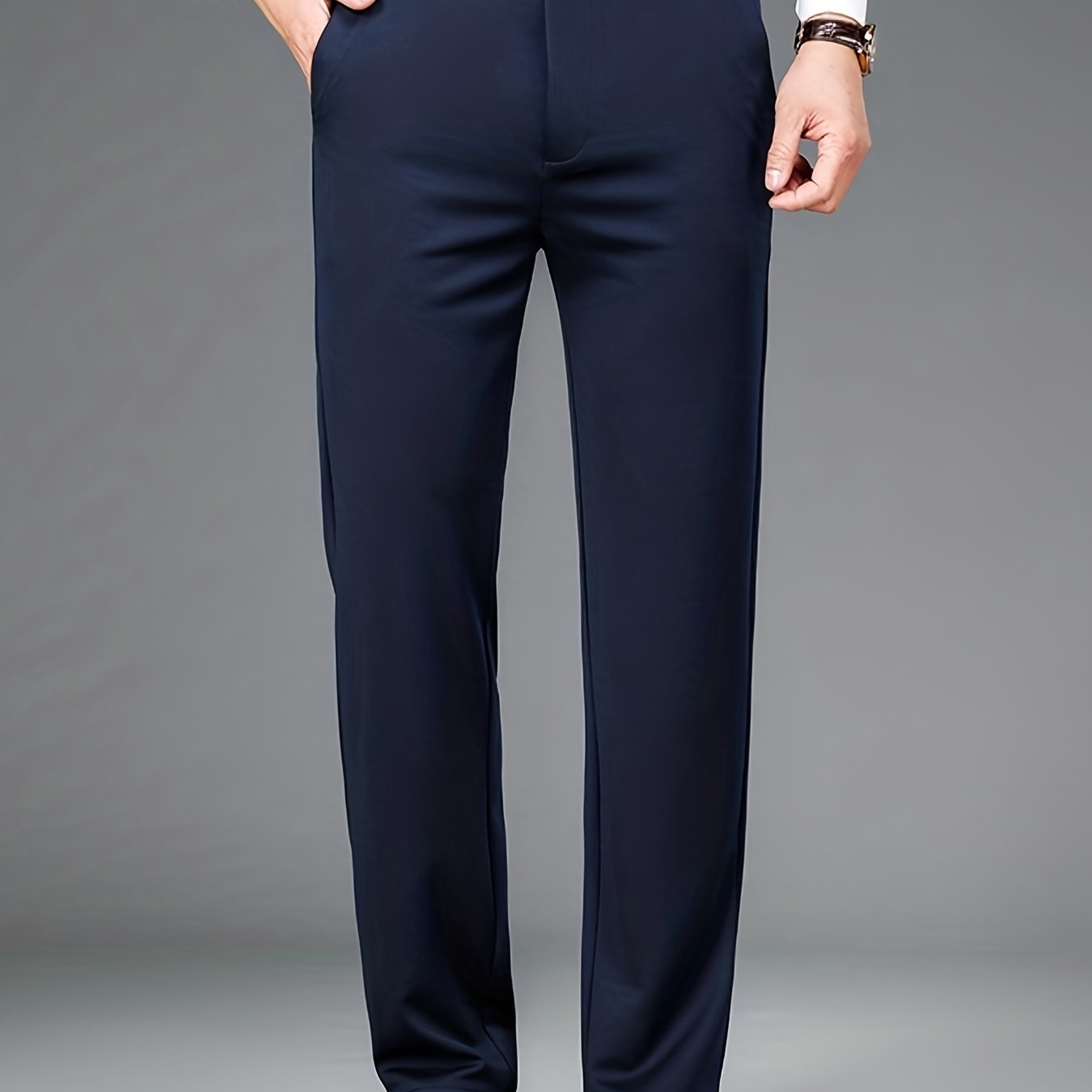 Montarello Men's Formal Trousers Straight Leg